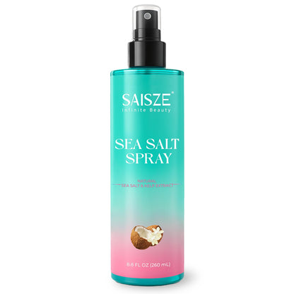 SAISZE Sea Salt Spray for Women and Men, Travel Essentials, Beach Vacation Essentials, Coconut Volumizing Salt Water Spray, Effortlessly Achieve Beach, Wavy and Curly Hair, 8.8 oz