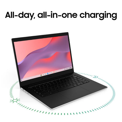 Samsung 14" Galaxy Chromebook Go Laptop PC Computer, Intel Celeron N4500 Processor, 4GB RAM, 64GB Storage, ChromeOS, XE340XDA-KA2US, Student Laptop, Back to School Ready, Silver