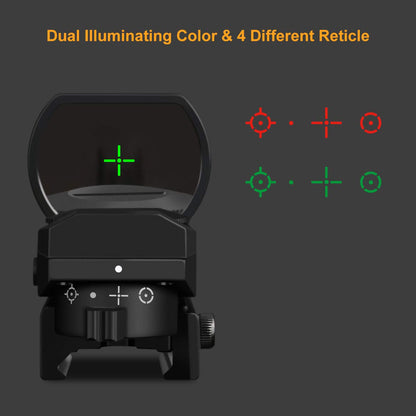 Feyachi RS-29 Reflex Sight, Red & Green Illuminated 4 Reticles Red Dot Sight Gun Sight for 20mm Picatinny Rail, 1x22x33mm