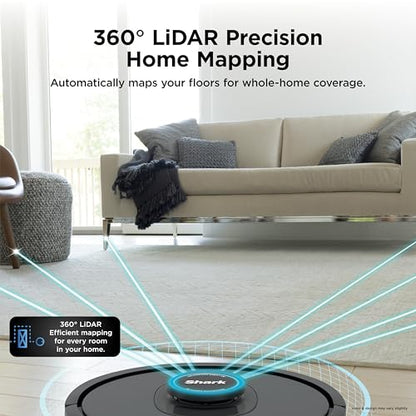Shark AV2501S AI Ultra Robot Vacuum, with Matrix Clean, Home Mapping, 30-Day Capacity HEPA Bagless Self Empty Base, Perfect for Pet Hair, Wifi, Dark Grey