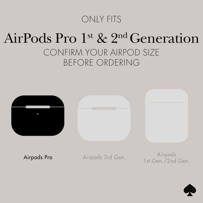 kate spade new york AirPods Pro Protective Case with Keychain Ring - Tortoiseshell, Compatible with AirPods Pro 2nd / 1st Generation