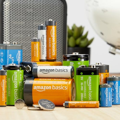 Amazon Basics 100-Pack AA Alkaline Batteries, 1.5 Volt, 10-Year Shelf Life, Reliable