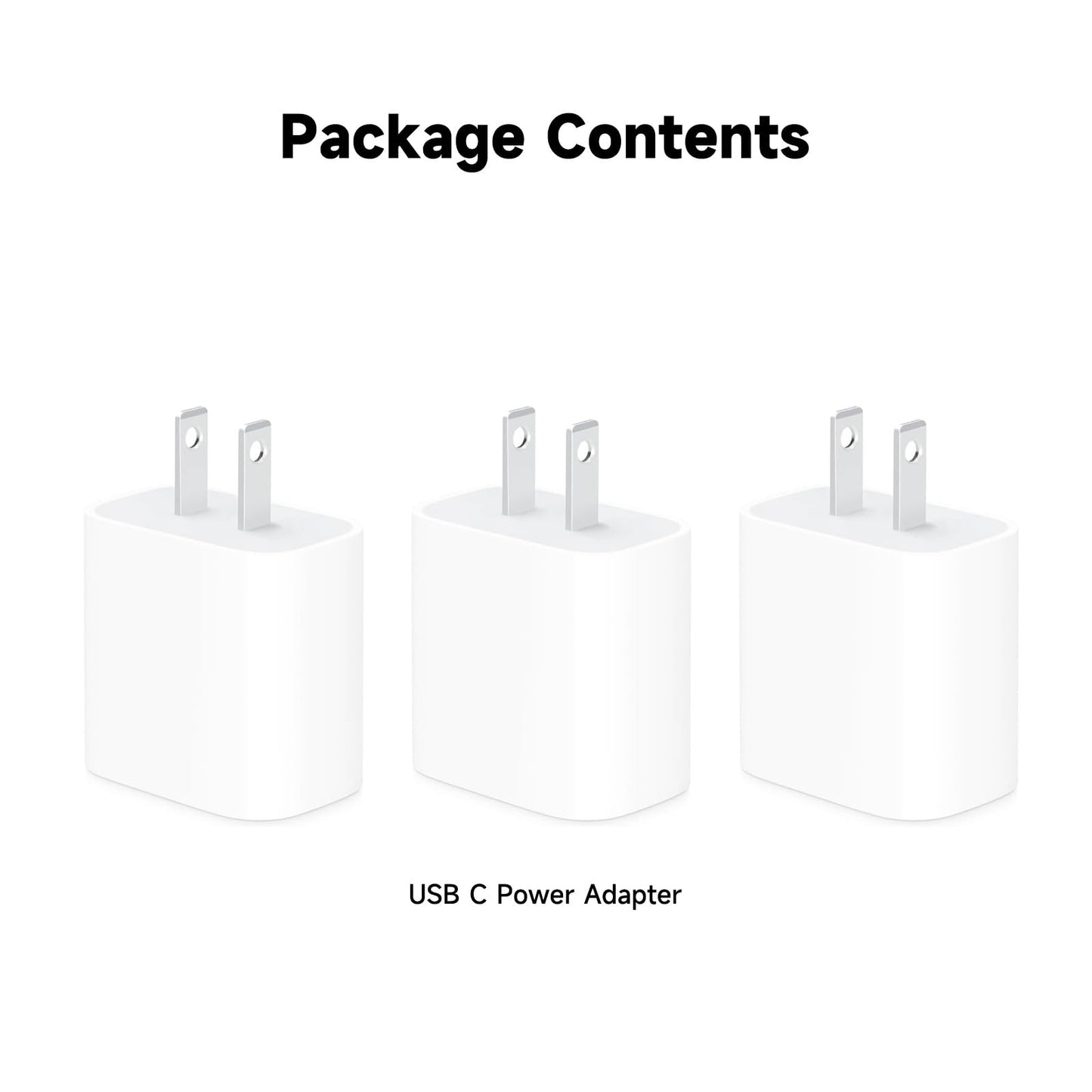 3 Pack 30W USB Type C Wall Charger Adapter Plug Brick for iPhone 16E 16 Pro Max/15/14/13/12/11 Plus Charger Fast Charging Block,iPad 11 A16 2025, iPad Air Pro 11,Google Pixel 9,Samsung S24 S10 & More