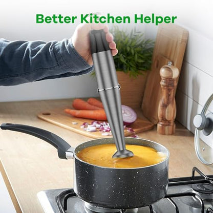 Immersion Blender Handheld Corded, 1100W 5 in 1 Hand Blender Set