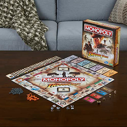 Hasbro Gaming Monopoly Indiana Jones Game,Inspired by The Indiana Jones Movies,Board Game for 2-6 Players,for Kids Ages 8 and Up