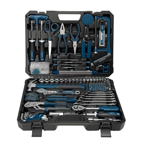 Enventor Tool Set with Molded Storage Case, 220 Pieces, Blue