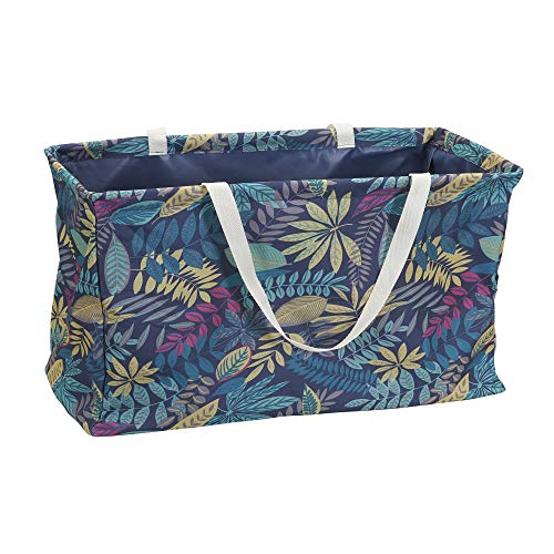 Household Essentials Rectangular Krush Container, All-Purpose Utility Tote with Tropical Floral Pattern, Multicolor