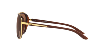 Oakley Women's OO4129 Split Time Aviator Sunglasses, Matte Rootbeer/Prizm Tungsten Polarized, 58 mm