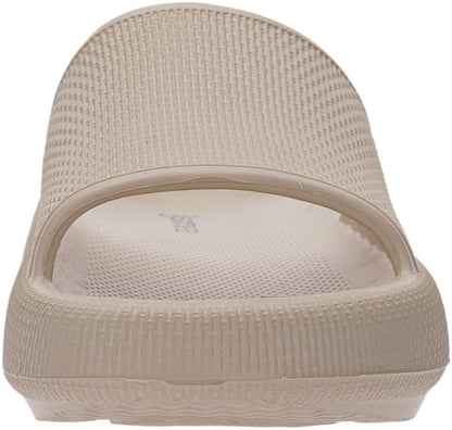 Joomra Slippers Womens Cloud Slides Cushioned for Mens Quick Drying Shower Foam Pillow House Shoes Pool Beach Spa Garden Sandals Ladies Male Sandles Khaki 40-41