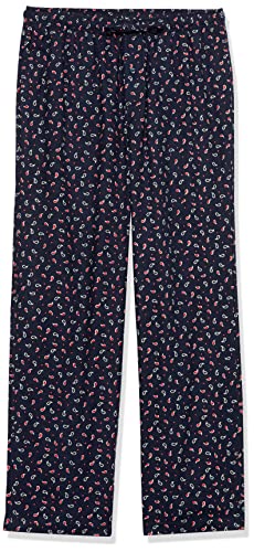 Amazon Essentials Men's Straight-Fit Woven Pajama Pant, Navy Paisley, 3X-Large