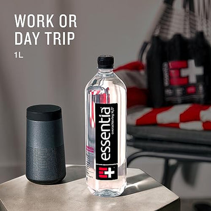 Essentia Water Bottled, Ionized Alkaline Water:99.9% Pure, Infused With Electrolytes, 9.5 pH Or Higher With A Clean, Smooth Taste, 1 Litre (Pack of 12)