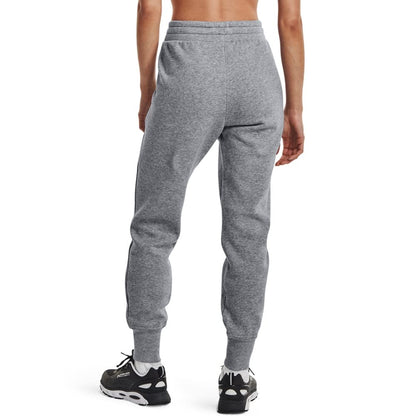 Under Armour Womens Rival Fleece Joggers , Steel Medium Heather (035)/Black , X-Large