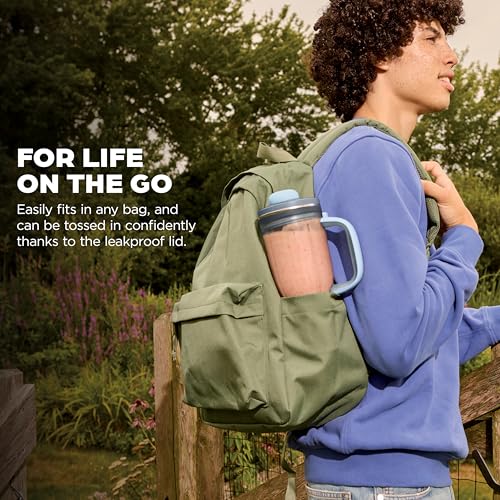 Ninja BlendBOSS | Personal Smoothie Blender and Tumbler | 26oz Travel Tumbler w/Leakproof Lid & Intergrated Chug Spout | AutoIQ Technololgy | 1200 Peak Watt | Cyberspace | DB301CYBRN | (NEW)