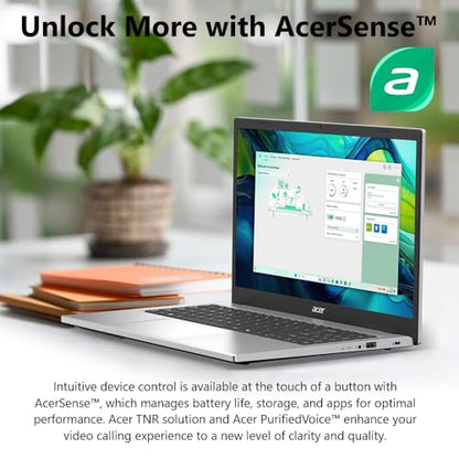 Acer Aspire Go 15 AI Ready Laptop | 15.6" FHD (1920 x 1080) IPS Display | Intel Core 3 Processor N355 | Intel Graphics | 8GB DDR5 | 128GB UFS | Wi-Fi 6 | Windows 11 Home in S Mode | AG15-32P-39R2