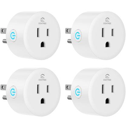 EIGHTREE Smart Plug, Smart Home WiFi Outlet Works with Alexa & Google Home, Smart Socket with Remote Control & Timer Function, 2.4GHz WiFi Only