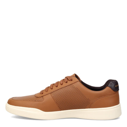 Cole Haan Men's Grand Crosscourt Modern Perforated Sneaker, British TAN Leather/Ivory, 10.5