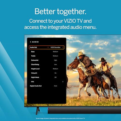 VIZIO 5.1.2 Elevate SE Soundbar, Wireless Subwoofer, Surround Sound w/Dolby Atmos & DTS:X, Bluetooth Speaker, QuickFit™ Compatible – SL512X-08 (New, 2024 Model)