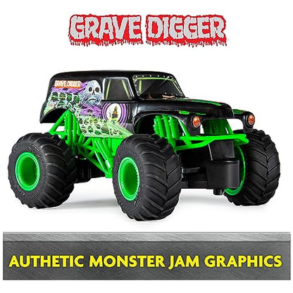 Monster Jam, Official Grave Digger Remote Control Monster Truck, 1:24 Scale, 2.4 GHz, Kids Toys for Boys and Girls Ages 4 and up