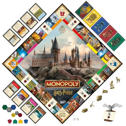 Monopoly Harry Potter Edition Board Game | A Magical Adventure at Hogwarts | Ages 8 and Up | 2 to 6 Players | Family Games | Gifts for Kids and Adults