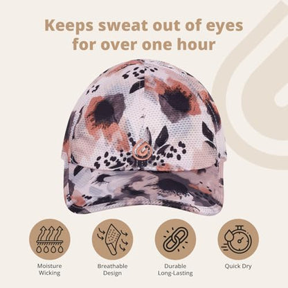 Gymwrap Pony 2.0 Sweat-Wicking Ponytail Hat for Women - Adjustable Baseball Cap for Running, Workouts, Tennis & Outdoors