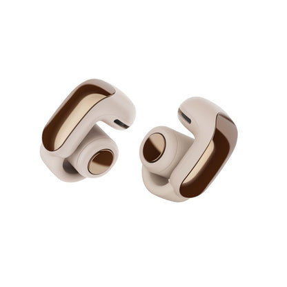 Bose Ultra Open Earbuds - Bluetooth Open Ear Earbuds with OpenAudio for Awareness, Clip-On Design for Comfort, Water Resistant, Up to 48 Hrs of Playtime, Driftwood Sand - Limited Edition Color