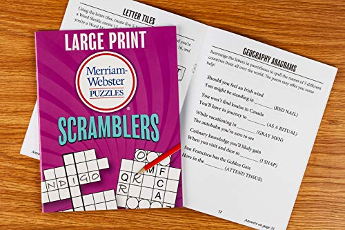 Large Print Merriam-Webster Puzzles 10 Booklet Set (Brain Games Large Print)