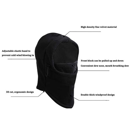 Balaclava Ski Mask 2 Pcs - Windproof Warmer Fleece Adjustable Winter Mask for Men Women