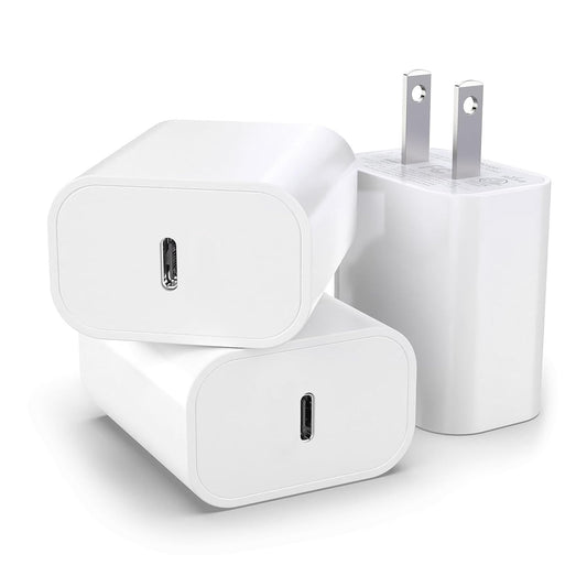 3 Pack 30W USB Type C Wall Charger Adapter Plug Brick for iPhone 16E 16 Pro Max/15/14/13/12/11 Plus Charger Fast Charging Block,iPad 11 A16 2025, iPad Air Pro 11,Google Pixel 9,Samsung S24 S10 & More