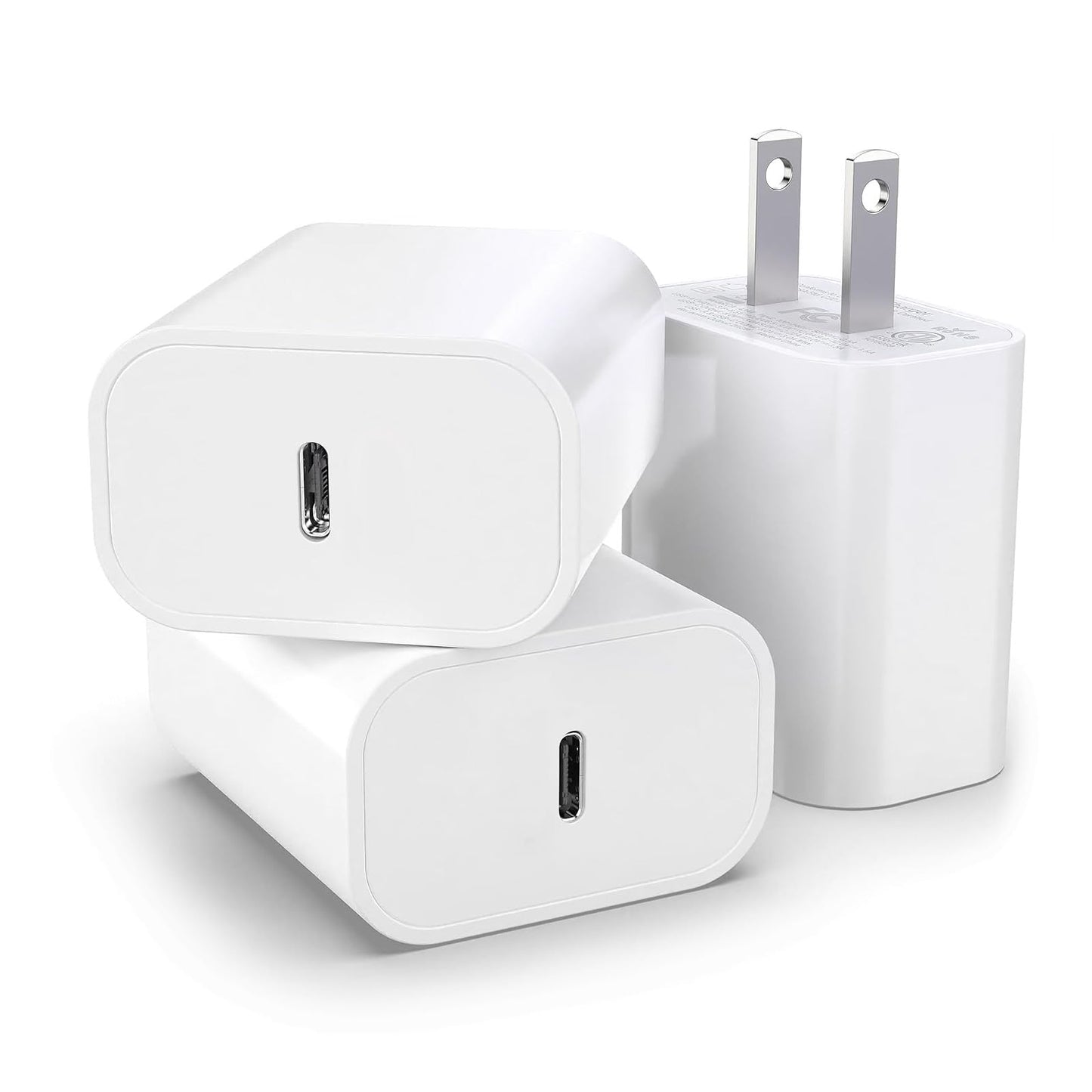 3 Pack 30W USB Type C Wall Charger Adapter Plug Brick for iPhone 16E 16 Pro Max/15/14/13/12/11 Plus Charger Fast Charging Block,iPad 11 A16 2025, iPad Air Pro 11,Google Pixel 9,Samsung S24 S10 & More
