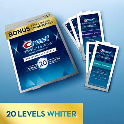 Crest 3D Whitestrips, Professional Effects, Teeth Whitening Strip Kit, 44 Strips (22 Count Pack)