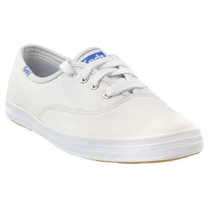 Keds Women's Champion Lace Up Sneaker, White Leather, 8 Wide