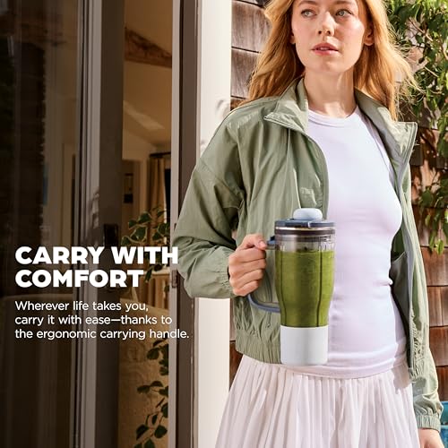 Ninja BlendBOSS | Personal Smoothie Blender and Tumbler | 26oz Travel Tumbler w/Leakproof Lid & Intergrated Chug Spout | AutoIQ Technololgy | 1200 Peak Watt | Cyberspace | DB301CYBRN | (NEW)