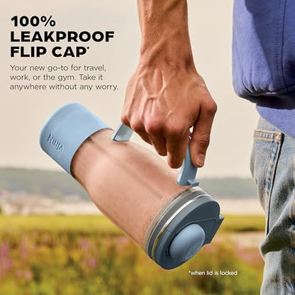 Ninja BlendBOSS | Personal Smoothie Blender and Tumbler | 26oz Travel Tumbler w/Leakproof Lid & Intergrated Chug Spout | AutoIQ Technololgy | 1200 Peak Watt | Cyberspace | DB301CYBRN | (NEW)