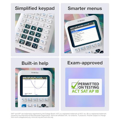 TI-84 Evo Graphing Calculator Texas Instruments, White