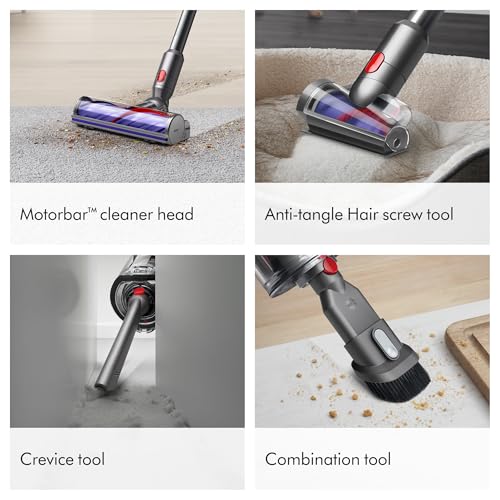 Dyson V9 Motorbar Cordless Vacuum, Cleans Hard Floors and Carpets, Detangles, Converts to Handheld, 100AW, 3 Power Modes, Up to 40 Minutes¹