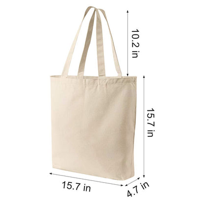 2 Pcs Tote Bags Multi-Purpose Reusable Blank Canvas Bags Use For Grocery Shopping Bags,DIY Gift Bags