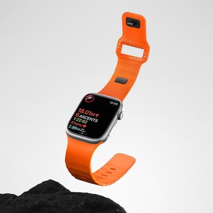 CASETiFY Bounce Watch Band [High-Performace FKM Elastomer] Compatible with Apple Watch Series 1-10, SE, Ultra - 42/44/45/46/49mm - Orange