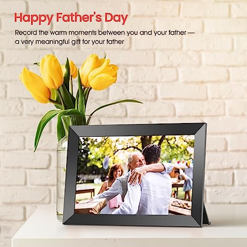 Frameo 10.1 Inch WiFi Digital Picture Frame, 1280x800 HD IPS Touch Screen Photo Frame Electronic, 32GB Memory, Auto-Rotate, Wall Mountable, Share Photos/Videos Instantly via Frameo App from Anywhere