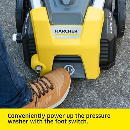 Electric Karcher Pressure Washer K1700, Max 2125 PSI, 3 Spray Nozzles, Detergent Tank, For Cars, Driveways, Siding, Patios, 1.46 max. GPM
