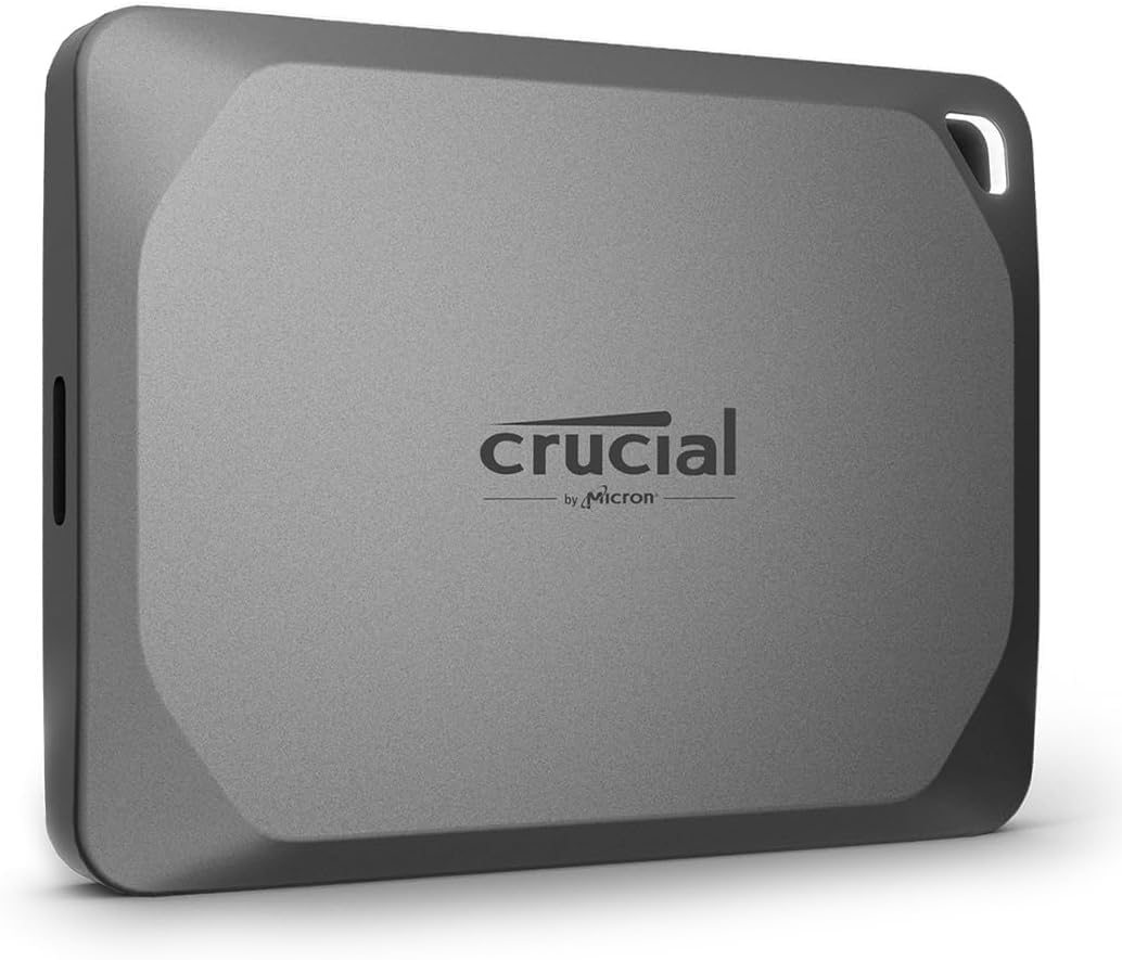 Crucial X9 Pro 2TB Portable SSD – Up to 1050MB/s Read and Write, Water and Dust Resistant, for PC, Mac, with Mylio Photos+ Offer – USB 3.2 External Solid State Drive – CT2000X9PROSSD902