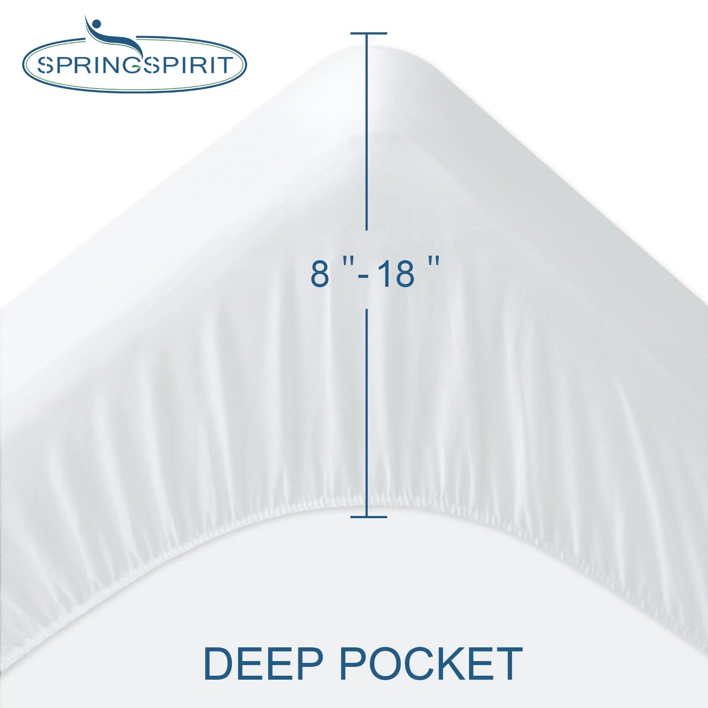 Queen Mattress Protector Waterproof Cover Absorbent Fitted Sheet up - 18'' Deep Pocket Mattress Cover Queen Size Bed Sheets, Terry Machine Wash Protection Mattress Protector Queen