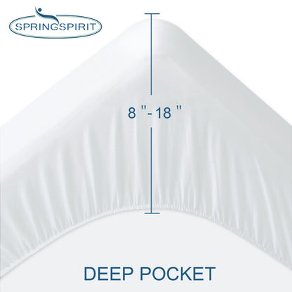Queen Mattress Protector Waterproof Cover Absorbent Fitted Sheet up - 18'' Deep Pocket Mattress Cover Queen Size Bed Sheets, Terry Machine Wash Protection Mattress Protector Queen
