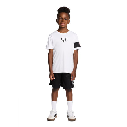 Messi Boys Lifestyle Short Sleeve 2-Piece Set, Jersey Set with Comfortable Top & Shorts