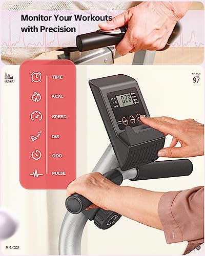 YOSUDA Recumbent Exercise Bike for Adults Seniors with Quick Adjust Seat, 350LB Capacity & 16-level Resistance, Sliver