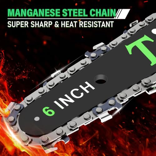 Tietoc Chainsaw 6 Inch Mini Electric Chainsaw Cordless Battery Powered, Hand Held Saw for Wood/Trees Trimming, Tools for Household and Garden, Chain Saw Gift for Men Dad Husband Fathers Gardener 2026