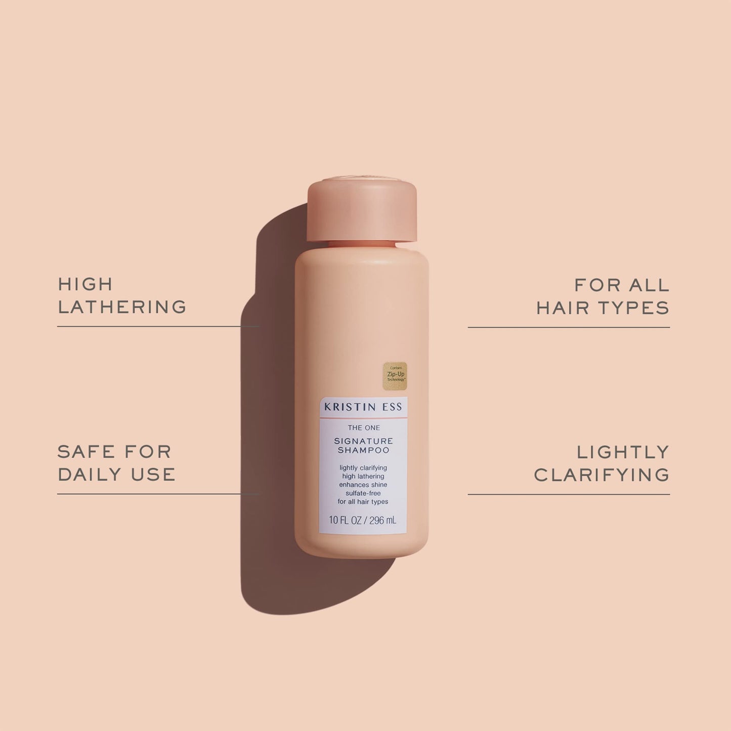 Kristin Ess Hair Signature Salon Sulfate Free Shampoo and Conditioner Set for Moisture, Frizz + Shine - Color Safe, Vegan, Paraben Free - Clarifying, Hydrating Damage Repair for Women - Pear Fragrance