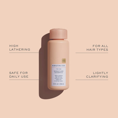 Kristin Ess Hair Signature Salon Sulfate Free Shampoo and Conditioner Set for Moisture, Frizz + Shine - Color Safe, Vegan, Paraben Free - Clarifying, Hydrating Damage Repair for Women - Pear Fragrance