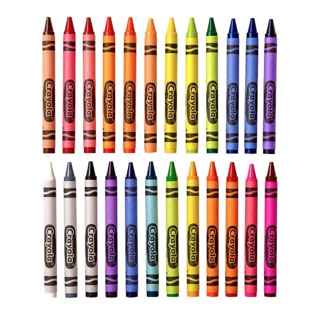 Crayola 24 Count Box of Crayons Non-Toxic Color Coloring School Supplies (2 Packs)
