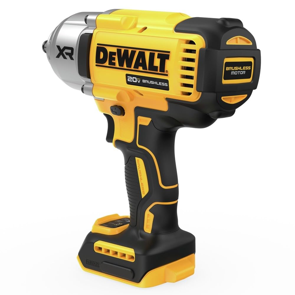 DEWALT 20V MAX Cordless Impact Wrench, 1/2 Impact Gun, High Torque with Hog Ring Anvil, Tool Only (DCF900B)