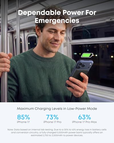 Anker Nano Magnetic Power Bank, 5,000mAh Qi2-Certified 15W Portable Charger